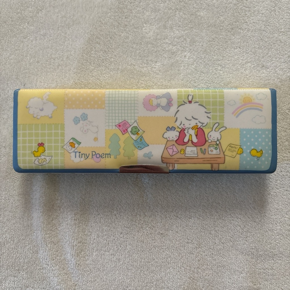 Vintage 1976 Japanese Sanrio Tiny Poem Magnetic Pencil Case with Tray